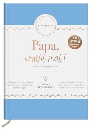 Erinnerungsalbum Papa, erzähl mal! von Elma van Vliet mit blauem Einband
