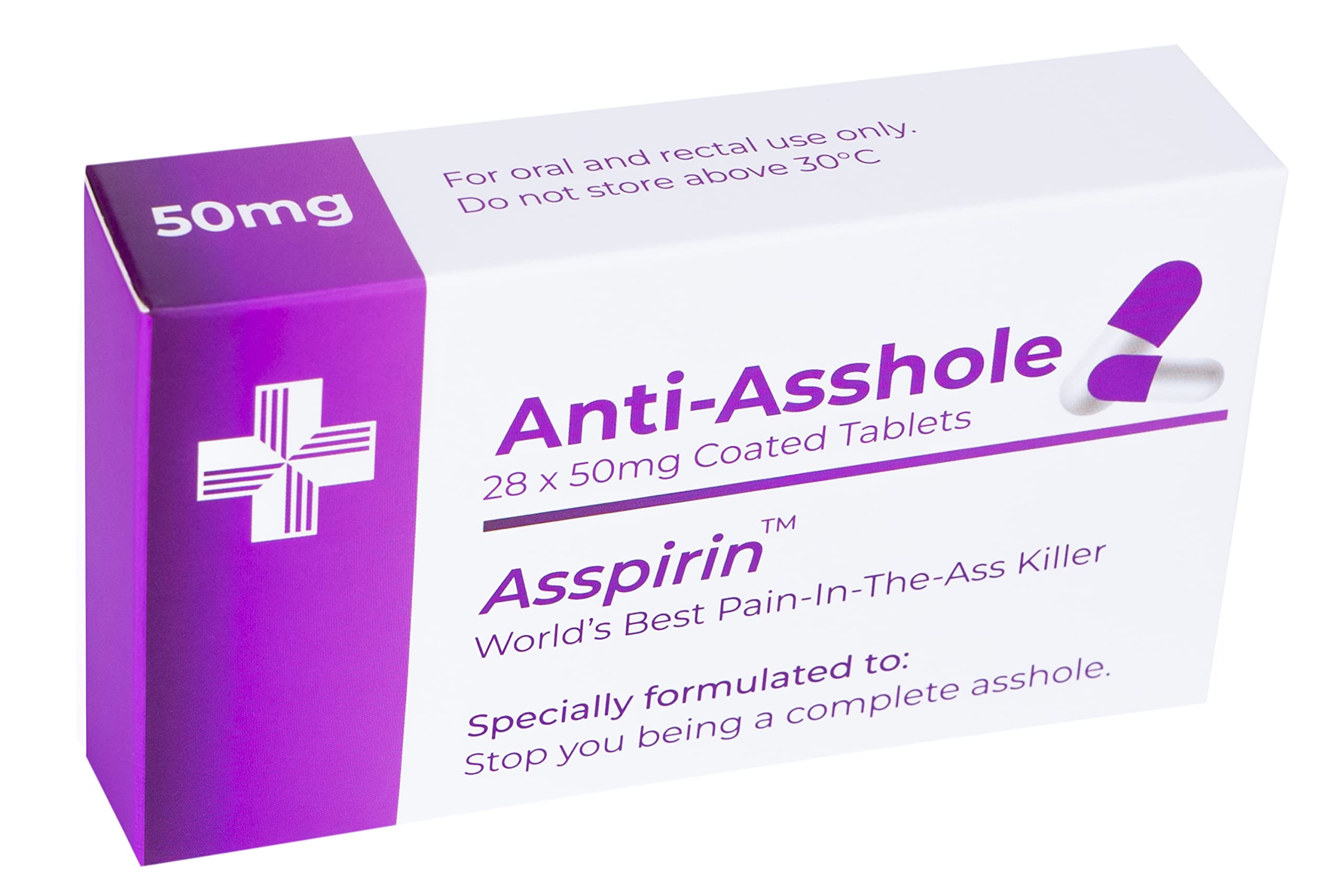 Pillendose mit frechem, humorvollem Aufdruck als Scherzartikel